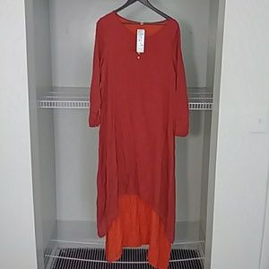 XL Orange Cute Dress